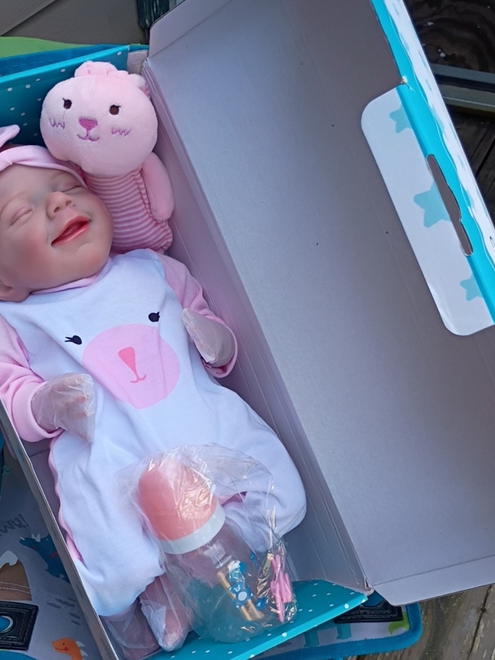 Pink Plush Baby Doll Gift Set with Bottle